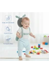 Babyjem Bebek Melek Kanadı Kafa Bel Koruma Yastığı Yeşil Kadife