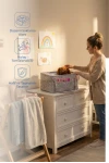 Babyjem Katlamalı Anne&bebek Organizer Gri Çiçek