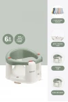 Babyjem Önden Açılır Banyo ve Mama Oturağı ve Hediye Minderli - 2  Li Set Soft Yeşil