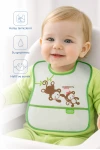 Babyjem Poli Muşamba Mama Önlüğü Küçük Yeşil