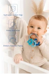 Babyjem Silikon Halka Diş Kaşıyıcı Mavi