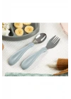 Babyjem Paslanmaz Çelik Çatal Kaşık Seti - Gri