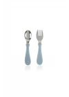 Babyjem Paslanmaz Çelik Çatal Kaşık Seti - Gri