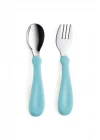 Babyjem Paslanmaz Çelik Çatal Kaşık Seti - Turkuaz