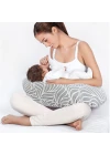 Babyjem Emzirme ve Destek Minderi Gri Yaprak