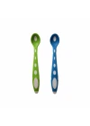 Babyjem Yumuşak Uçlu Mama Kaşığı Yeşil-Mavi