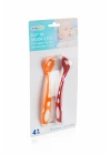 Babyjem Yumuşak Uçlu Mama Kaşığı Turuncu-Kırmızı