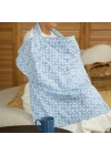 Babyjem Cepli Emzirme Önlüğü Mavi Yonca %100 Pamuk
