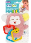 Babyjem Sevimli Maymun Peluş Çıngırak / Gül Kurusu