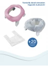Babyjem Portatif Katlanır Lazımlık ve Klozet Adaptörü – Hijyenik Plastik, 5 Poşet Hediyeli, Bebek ve Çocuk Kullanımına Uygun Pembe