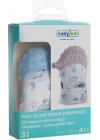 Babyjem Bebek Diş Kaşıyıcı Eldiveni Kirpi Mavi