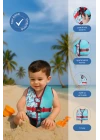 Babyjem Deniz Havuz Çocuk Yüzme Can Yeleği UV Korumalı 1-4 Yaş Yeşil