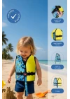 Babyjem Deniz Havuz Çocuk Yüzme Can Yeleği UV Korumalı 1-4 Yaş Mavi