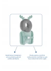 Babyjem Bebek Melek Kanadı Kafa Bel Koruma Yastığı Yeşil Kadife