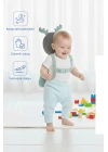 Babyjem Bebek Melek Kanadı Kafa Bel Koruma Yastığı Yeşil Kadife