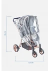 Babyjem Lüx Fermuarlı Reflektörlü Bebek Arabası Yağmurluğu Fitalatsız (22x27cm)
