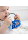 Babyjem Silikon Halka Diş Kaşıyıcı Mavi