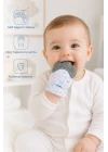Babyjem Bebek Diş Kaşıyıcı Eldiveni Kelebek Gri