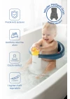Babyjem Önden Açılır Banyo ve Mama Oturağı ve Hediye Minderli - 2  Li Set İndigo Mavi