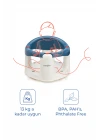 Babyjem Önden Açılır Banyo ve Mama Oturağı ve Hediye Minderli - 2  Li Set İndigo Mavi