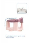 Babyjem Önden Açılır Banyo ve Mama Oturağı ve Hediye Minderli - 2 Li Set Mürdüm