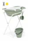 Babyjem Ayaklı Bebek Banyo Küvet Seti 7 Parça Soft Yeşil
