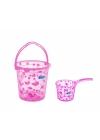 Babyjem Şeffaf Kova & Maşrapa Set Pembe Desenli