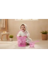 Babyjem Şeffaf Kova & Maşrapa Set Pembe Desenli