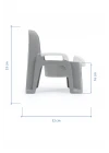 Babyjem Afacan Lazımlık Ergonomik Tuvalet Eğitimi Yardımcısı Soft Gri