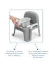 Babyjem Afacan Lazımlık Ergonomik Tuvalet Eğitimi Yardımcısı Soft Gri