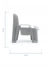 Babyjem Afacan Lazımlık Ergonomik Tuvalet Eğitimi Yardımcısı Soft Gri