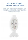 Babyjem Cıvasız Balık Banyo Oda Termometresi Beyaz