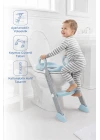 Babyjem Basamaklı Katlanır Klozet Adaptörü Soft Mavi