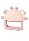 Babyjem Crabby Tutma Halkalı Silikon Diş Kaşıyıcı Pembe