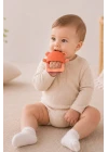 Babyjem Crabby Tutma Halkalı Silikon Diş Kaşıyıcı Turuncu