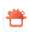 Babyjem Crabby Tutma Halkalı Silikon Diş Kaşıyıcı Turuncu