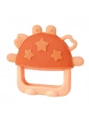 Babyjem Crabby Tutma Halkalı Silikon Diş Kaşıyıcı Turuncu