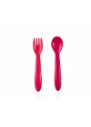 Babyjem Mama Kaşık Çatal Takımı Kırmızı
