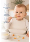 Babyjem Mini Silikon Mama Önlüğü Ekru