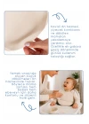 Babyjem Mini Silikon Mama Önlüğü Ekru