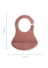 Babyjem Mini Silikon Mama Önlüğü Mocha