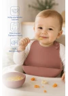 Babyjem Mini Silikon Mama Önlüğü Mocha