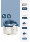 Babyjem Önden Açılır Banyo ve Mama Oturağı ve Hediye Minderli - 2  Li Set İndigo Mavi