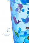 Babyjem Şeffaf Kova & Maşrapa Set Mavi Desenli