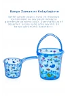 Babyjem Şeffaf Kova & Maşrapa Set Mavi Desenli
