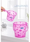 Babyjem Şeffaf Kova & Maşrapa Set Pembe Desenli