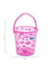 Babyjem Şeffaf Kova & Maşrapa Set Pembe Desenli