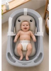 Babyjem Sevimli Balina Köpüklü Banyo Küveti Yatağı Gri (Straforlu - Suda Batmaz)