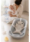 Babyjem Sevimli Balina Köpüklü Banyo Küveti Yatağı Gri (Straforlu - Suda Batmaz)
