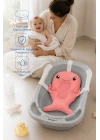 Babyjem Sevimli Balina Köpüklü Banyo Küveti Yatağı Pembe (Straforlu - Suda Batmaz)